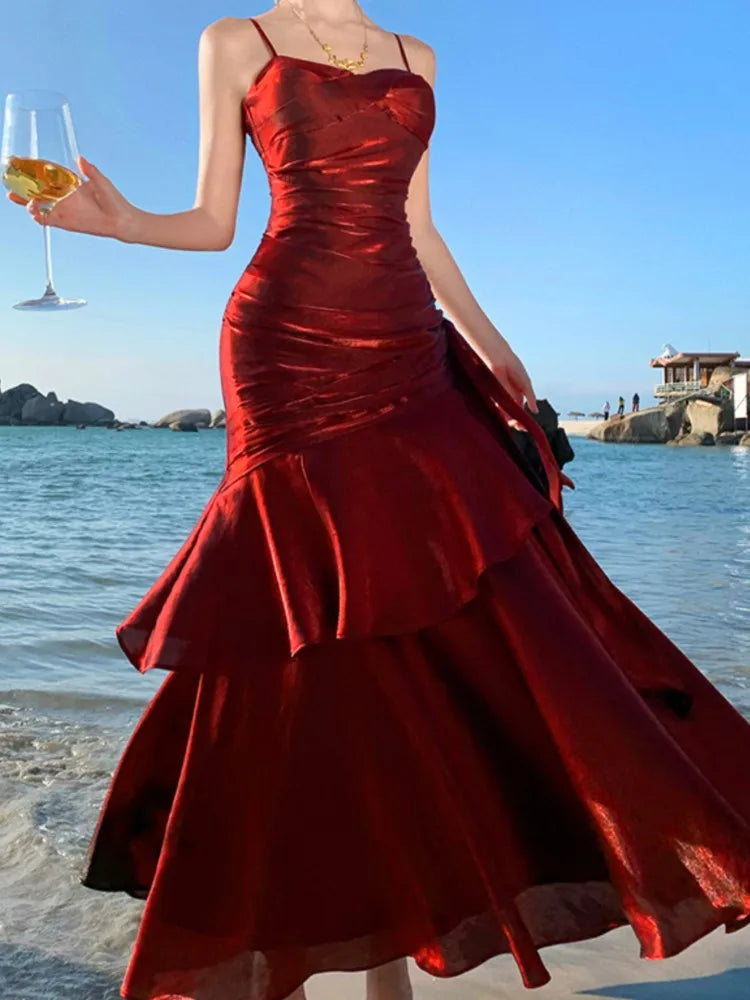 Elegant Ruffle Party Dress