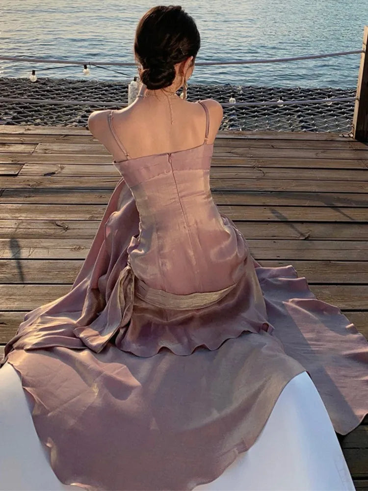 Elegant Ruffle Party Dress